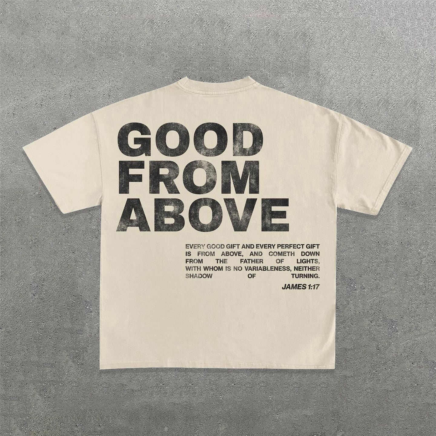 God From Above Print Short Sleeve T-Shirt