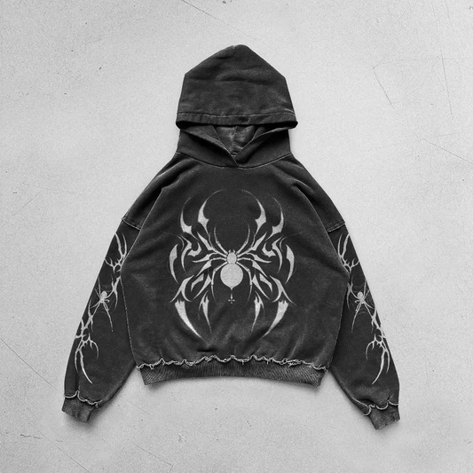 Personalized spider print hoodie