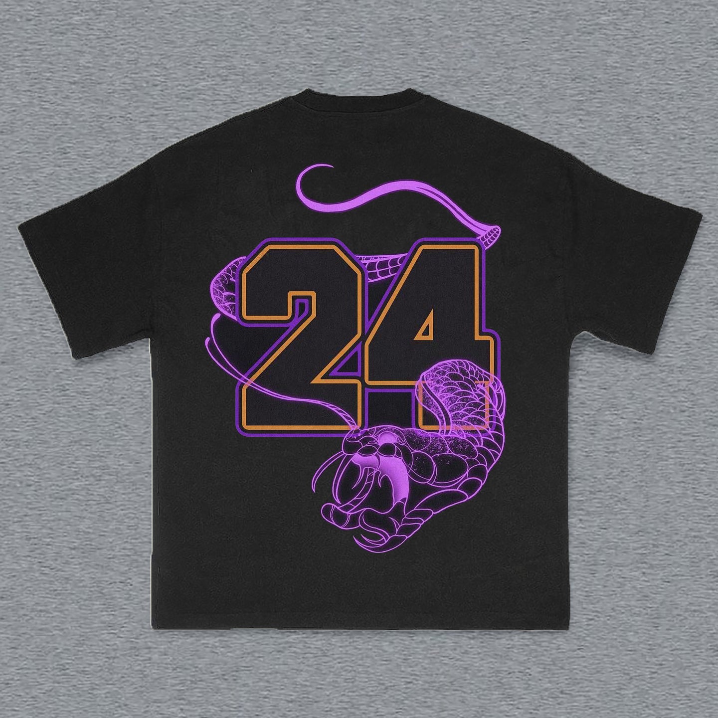 No. 24 Player Big Face Head Print Short Sleeve T-Shirt