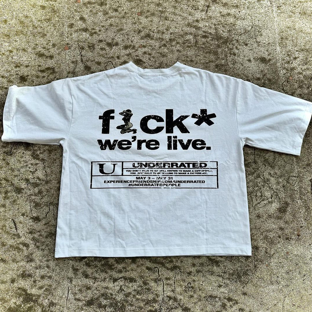 We're Live Print Short Sleeve T-Shirt