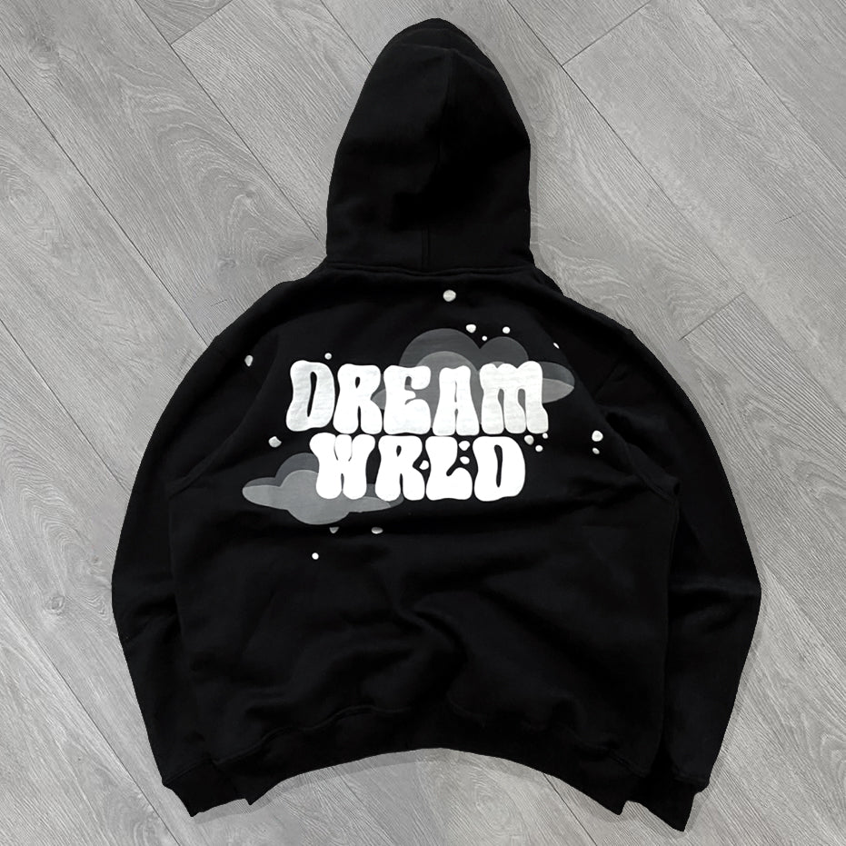 Dream Wrld Print Long Sleeve Hoodies