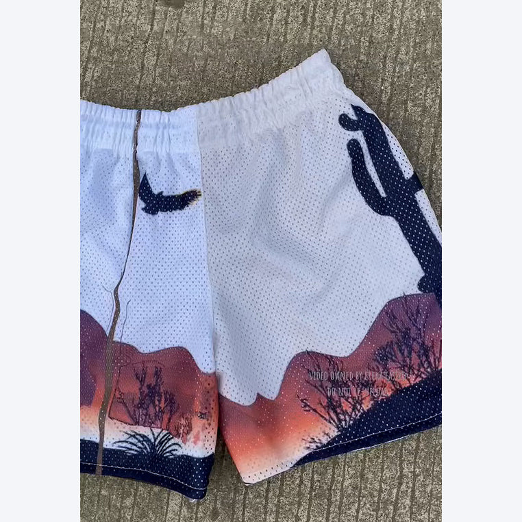 Fashion personalized print sports shorts