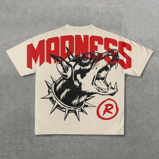 Madness Animals Print Short Sleeve T-Shirt