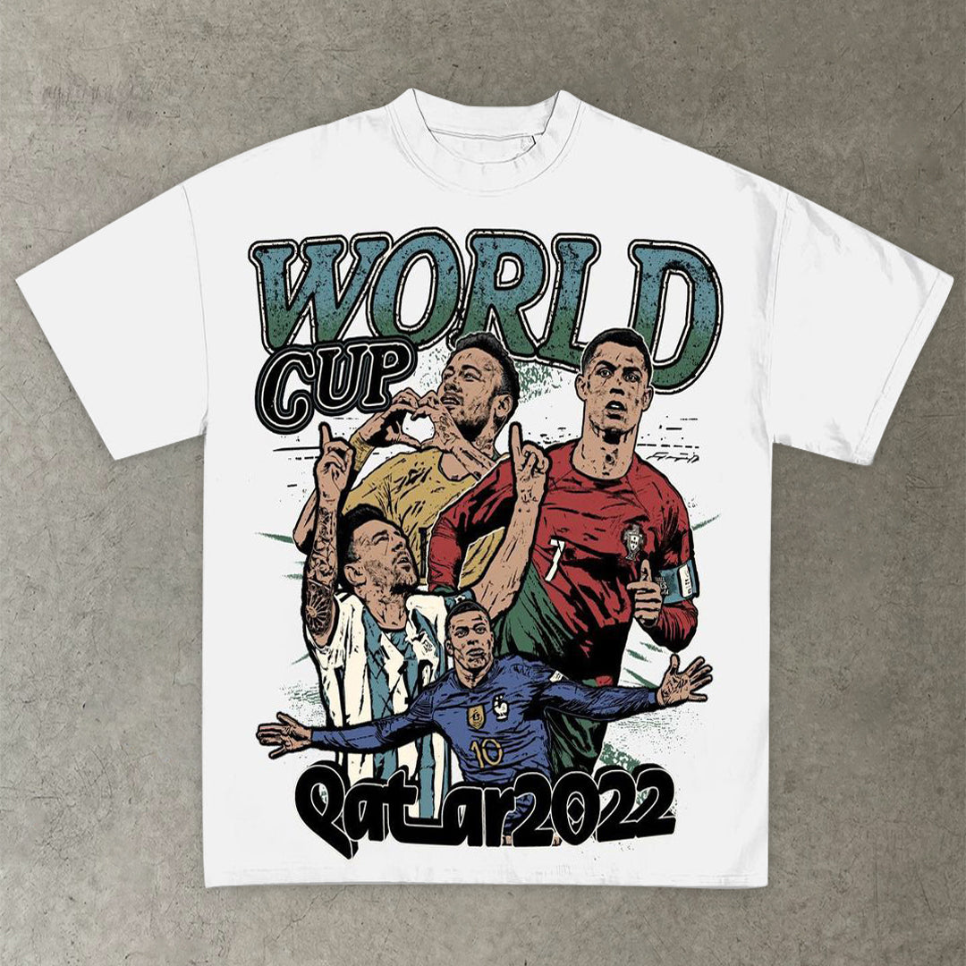 World Championship Print Casual Football T-Shirt