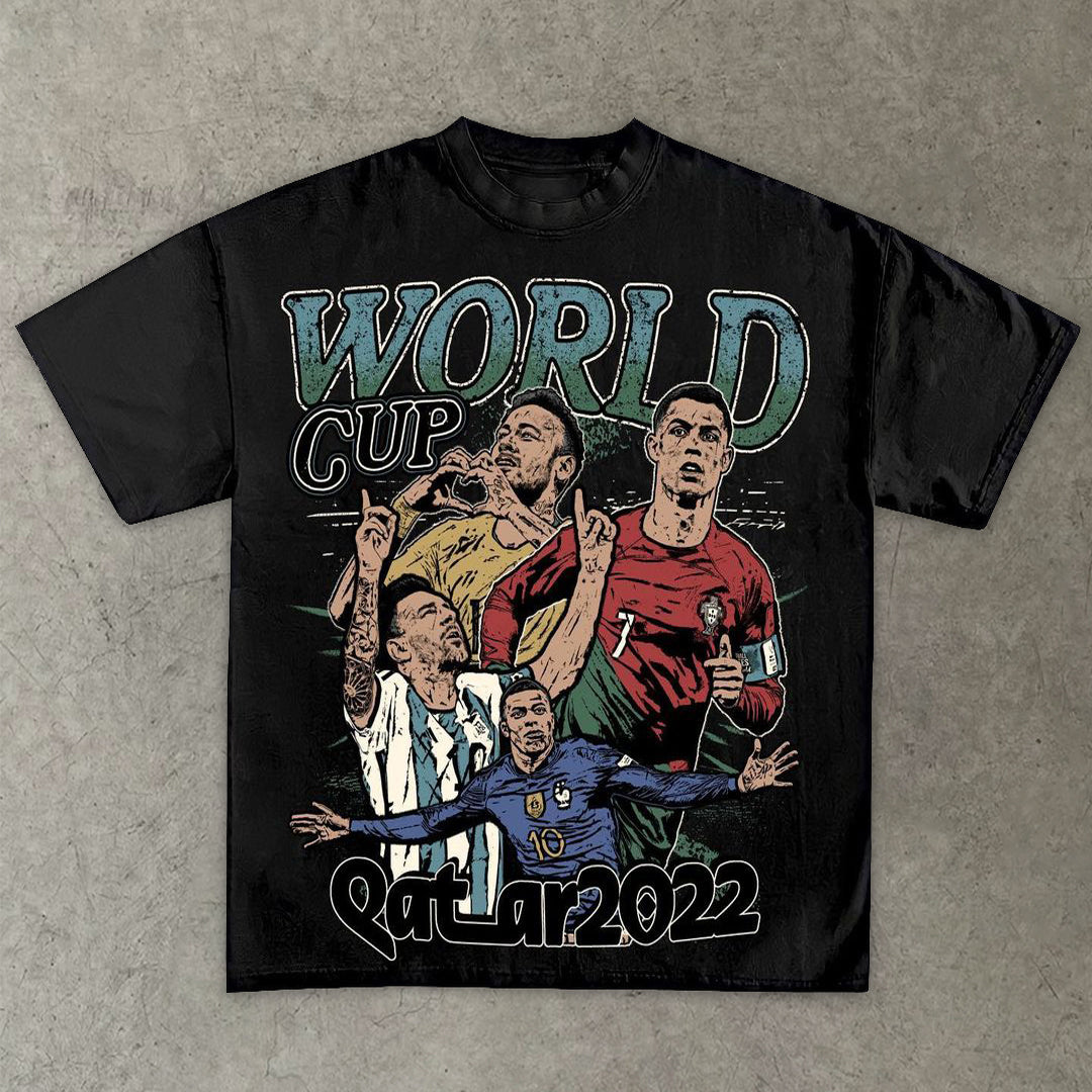 World Championship Print Casual Football T-Shirt