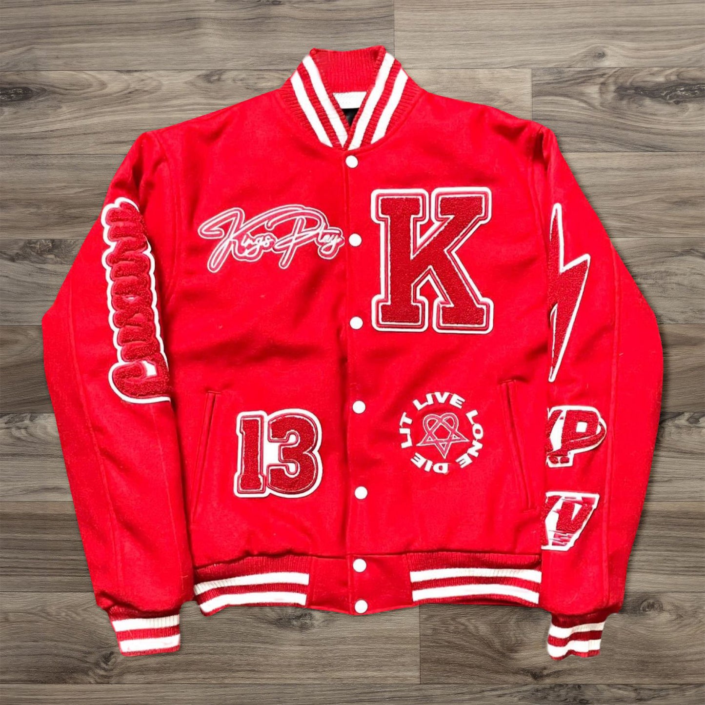 Retro trendy hip-hop baseball jacket