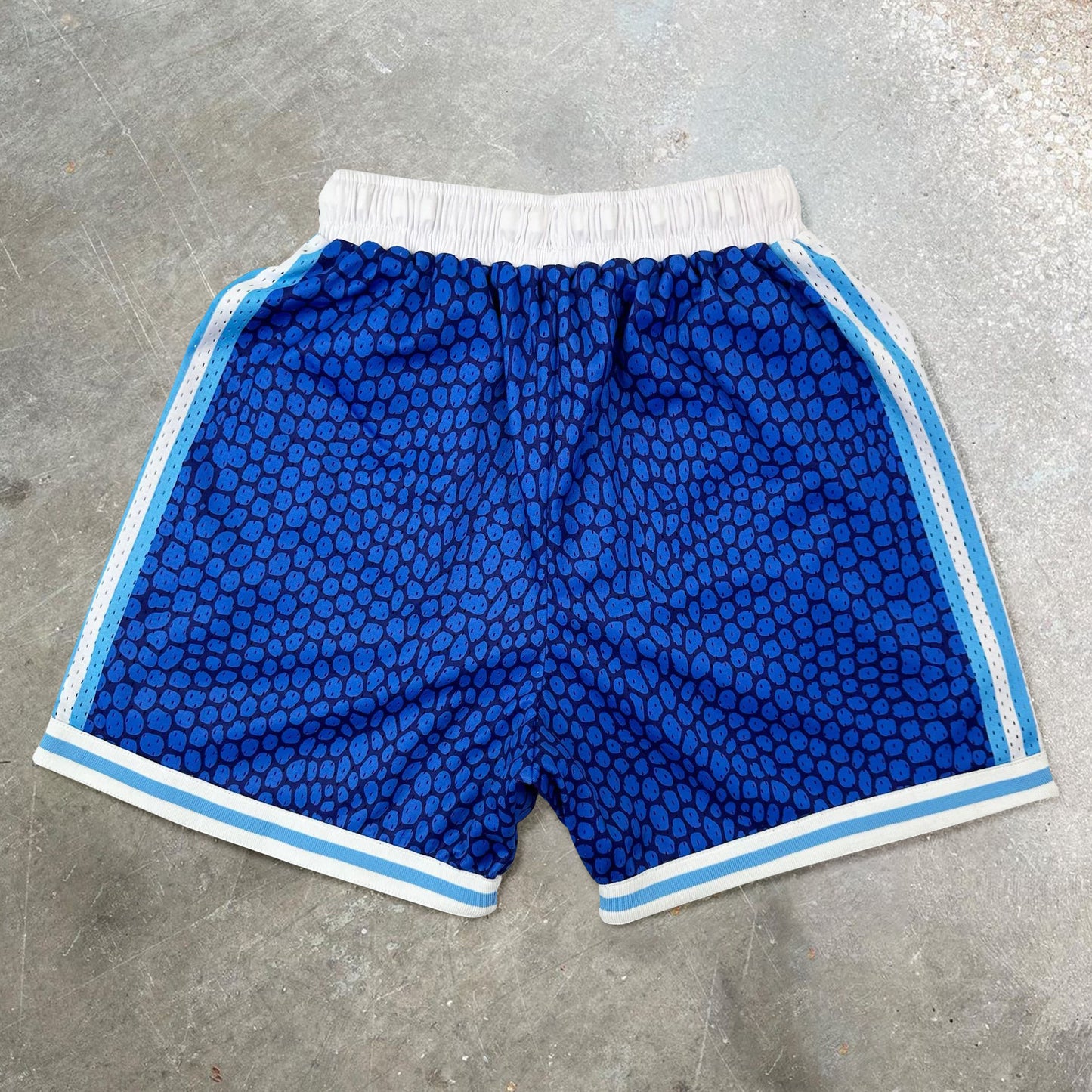 Basketball Team Print Mesh Zip Shorts