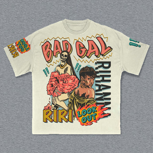 Bad Gal Print Short Sleeve T-Shirt