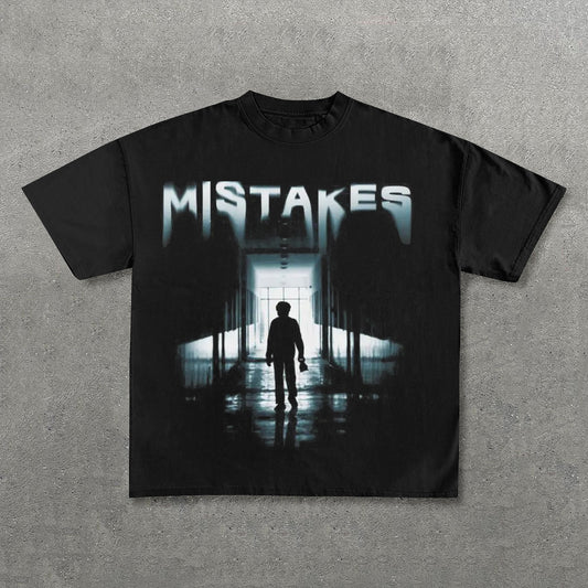 Mistakes Print Short Sleeve T-Shirt