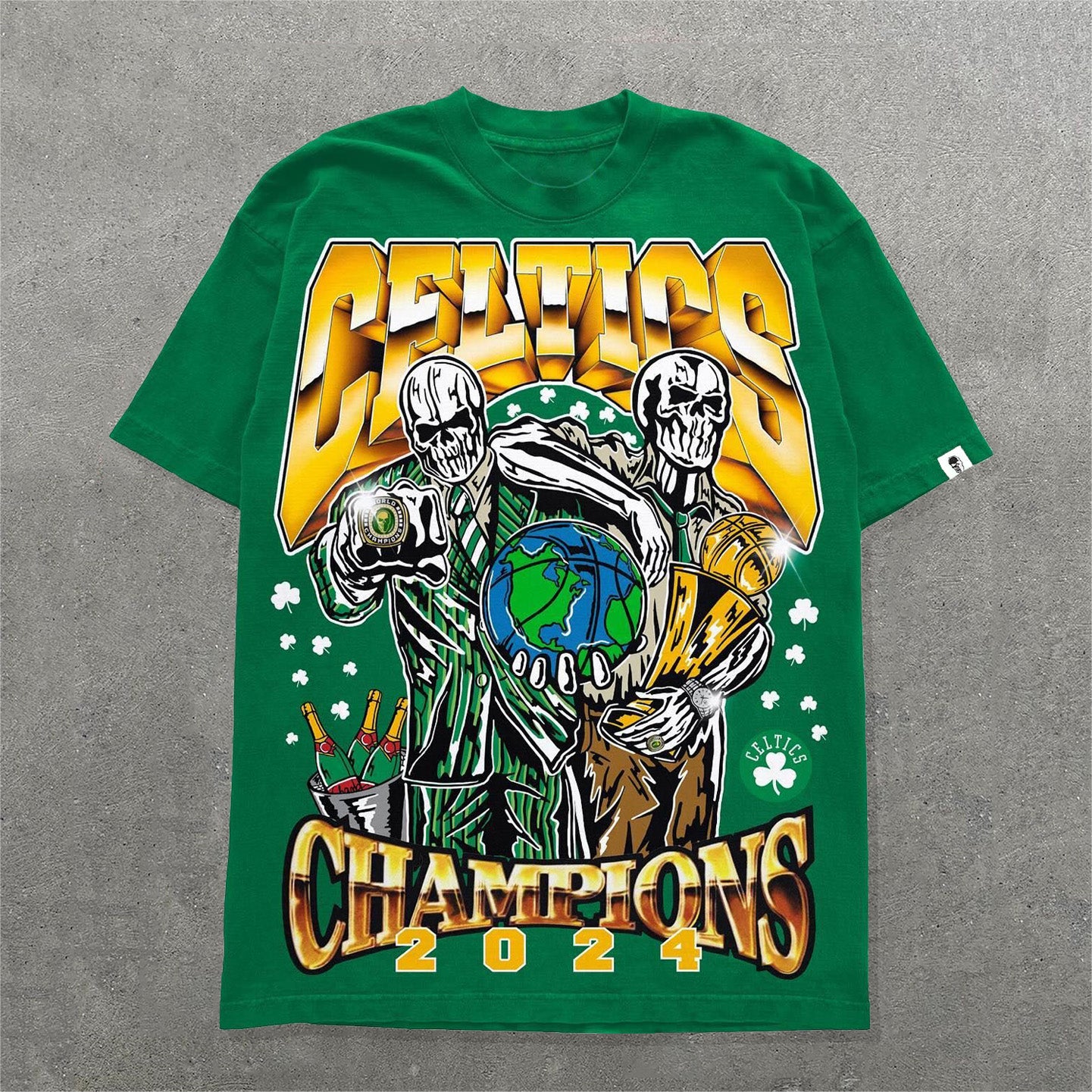 2024 Basketball Champions Print Short Sleeve T-Shirt