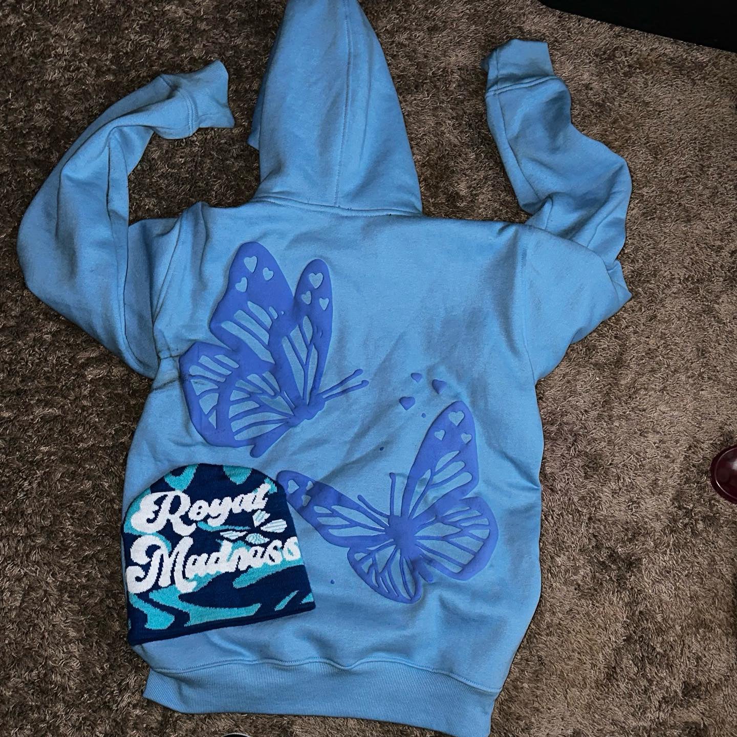 Slouchy Alphabet Butterfly Hoodie