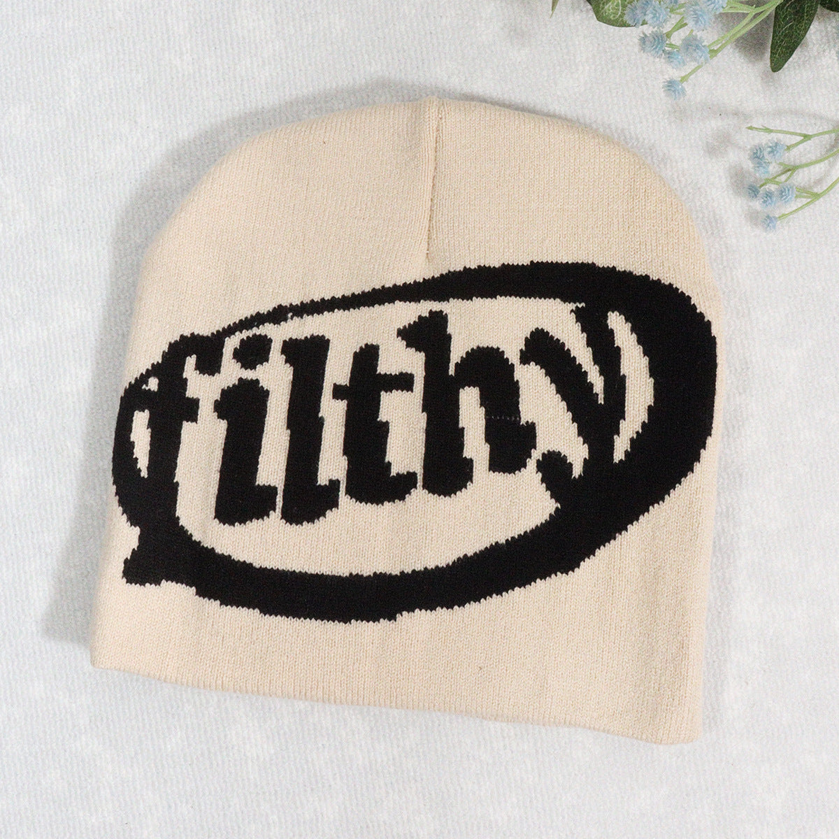 Alphabet trendy beanie personalized warm hat