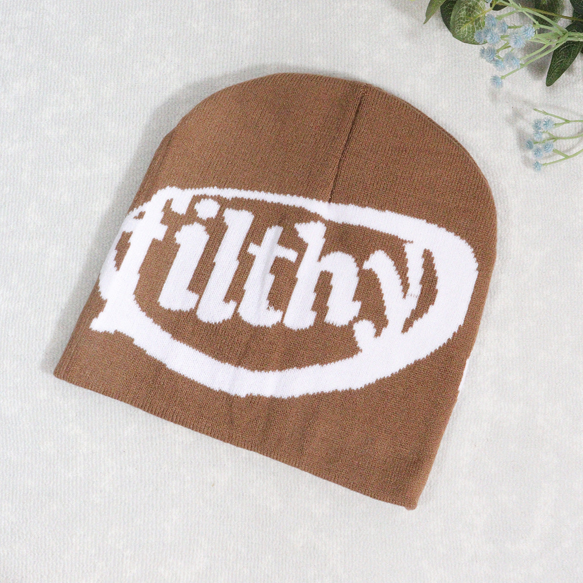 Alphabet trendy beanie personalized warm hat