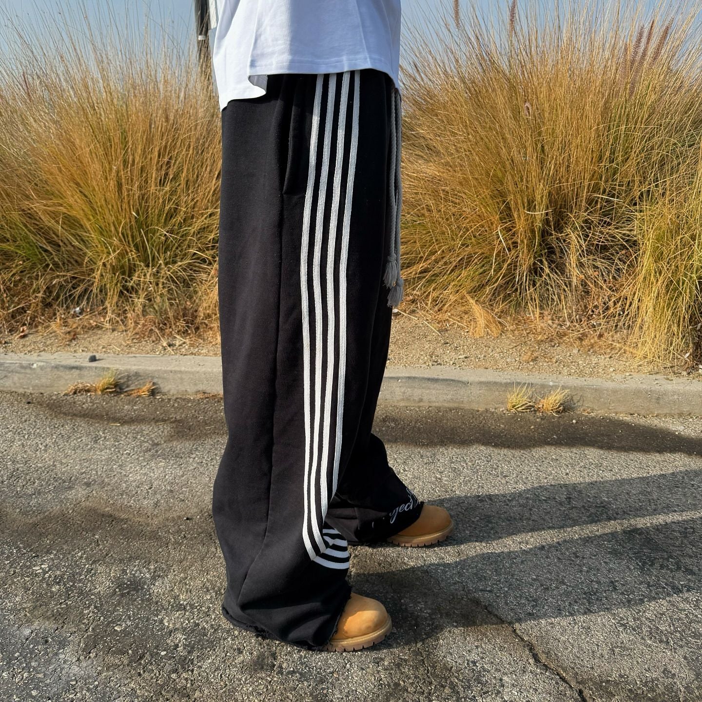 Striped casual street loose trousers