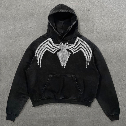 Fashion Spider Print Long Sleeve Hoodies