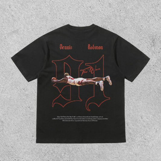 New casual street sports basketball T-shirt