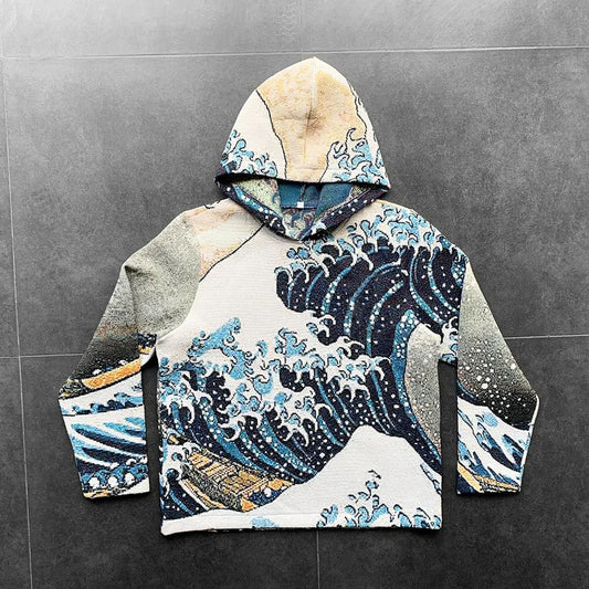 Wave Fashion Retro Street Hoodie