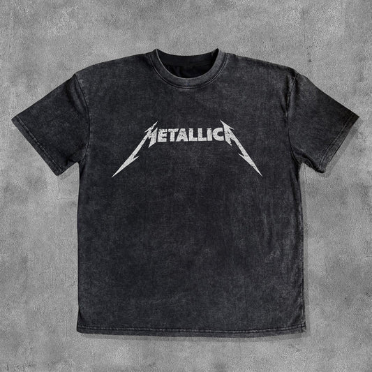 Metallica Washed Print Short Sleeve T-Shirt