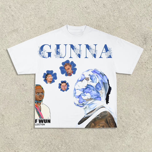 Gunna Casual Street Rap Print T-shirt