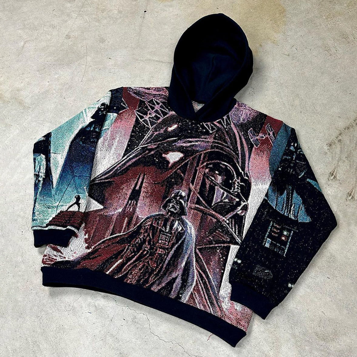 Retro Hip Hop Fashion Trendy Tapestry Hoodie