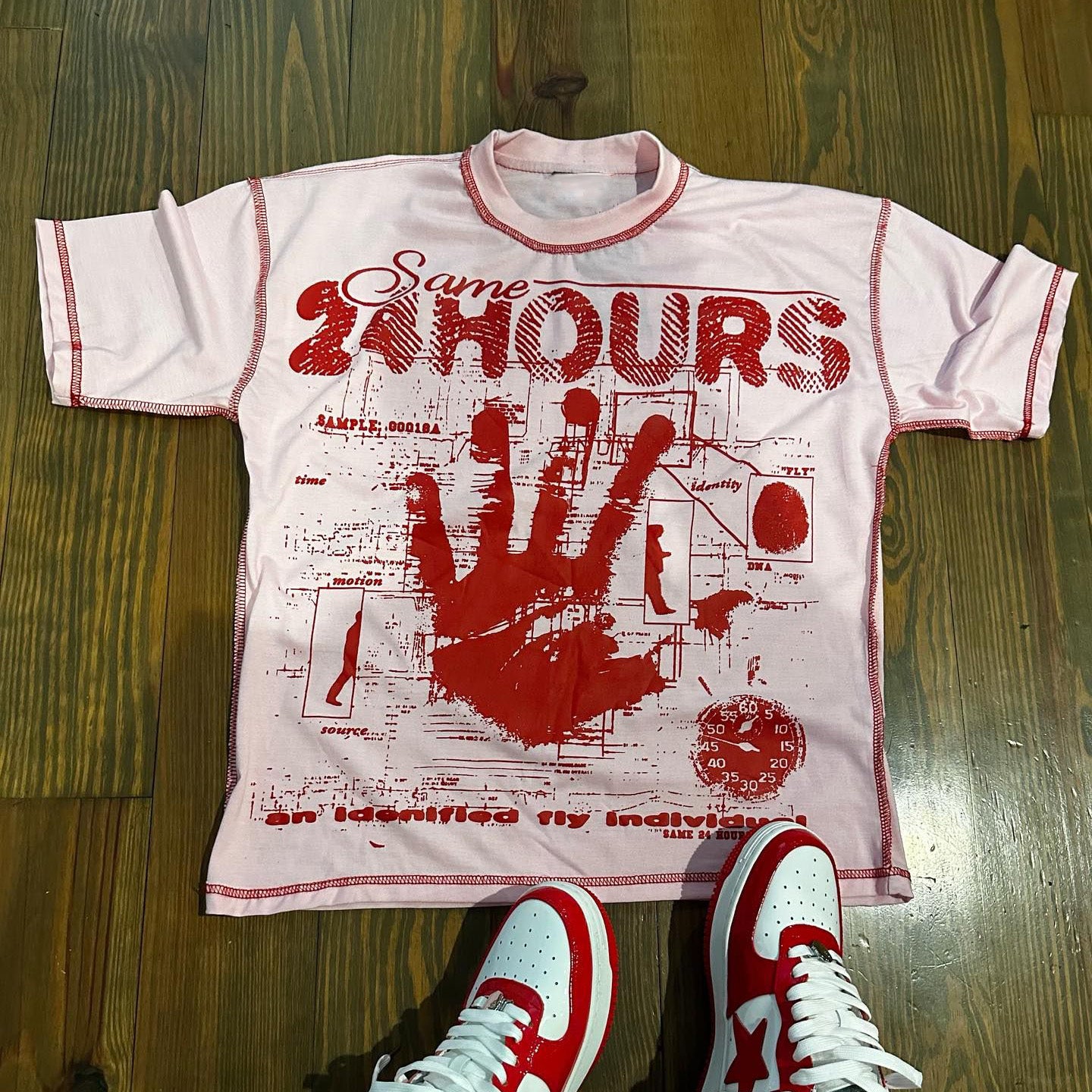 24 Hours Print Short Sleeve T-Shirt