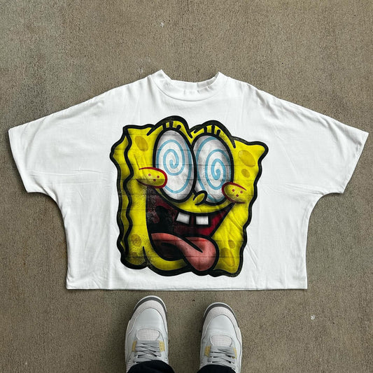 Fashion Cartoon Print Short Sleeve T-Shirt