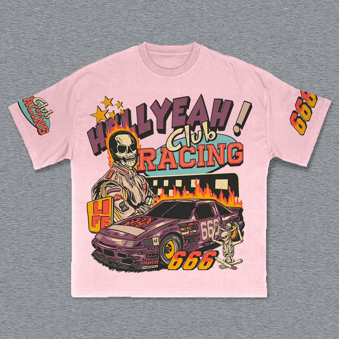 Racer No. 666 Print Short Sleeve T-Shirt