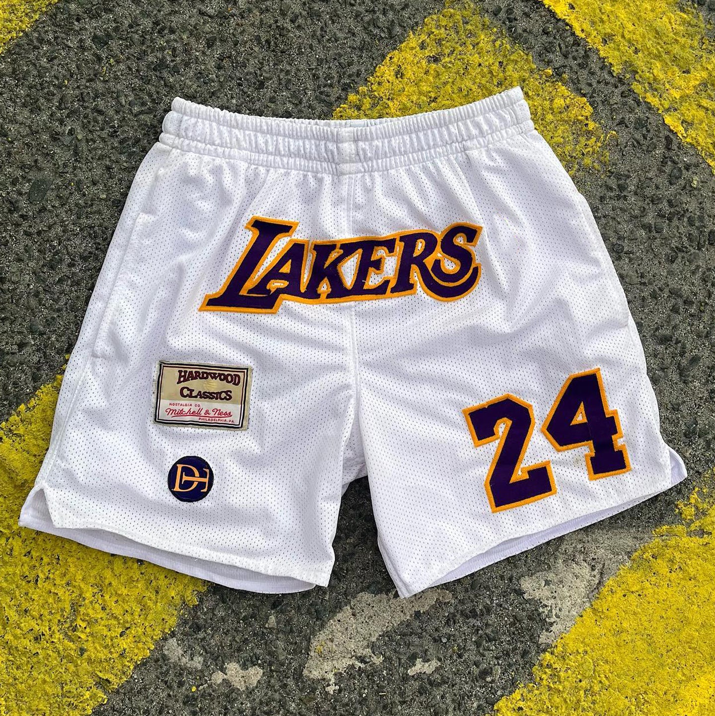 NO.24 patch casual street basketball mesh shorts