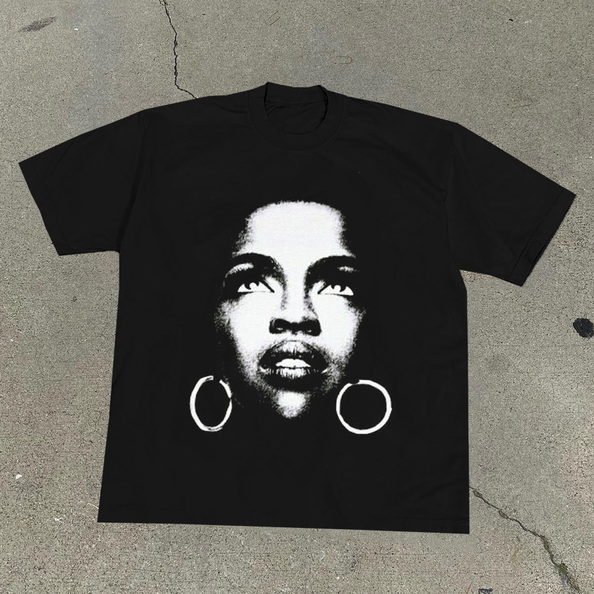 Lauryn Hill Print Short Sleeve T-Shirt