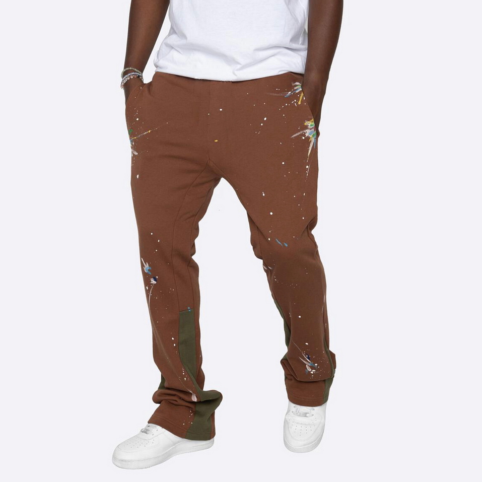 Casual Paint Splatter Flare Sweatpants Trousers