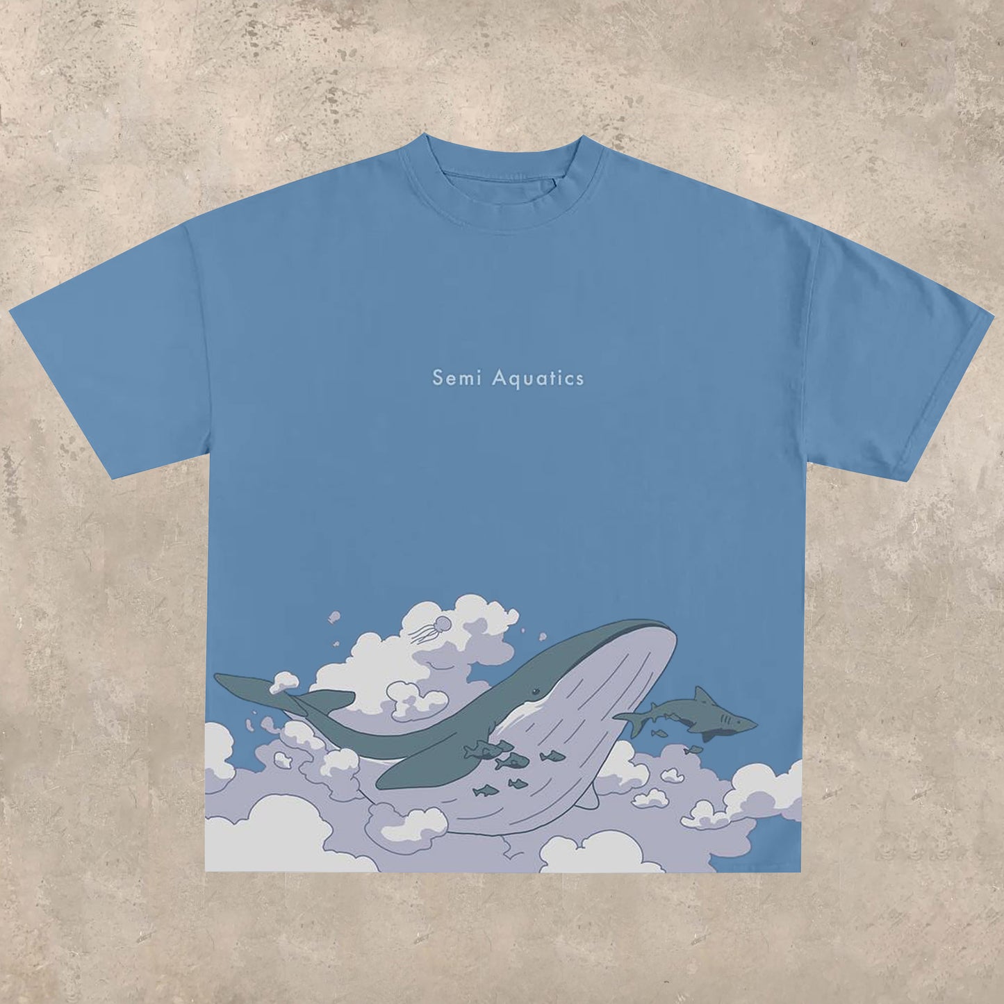 Casual Preppy Whale Print T-Shirt