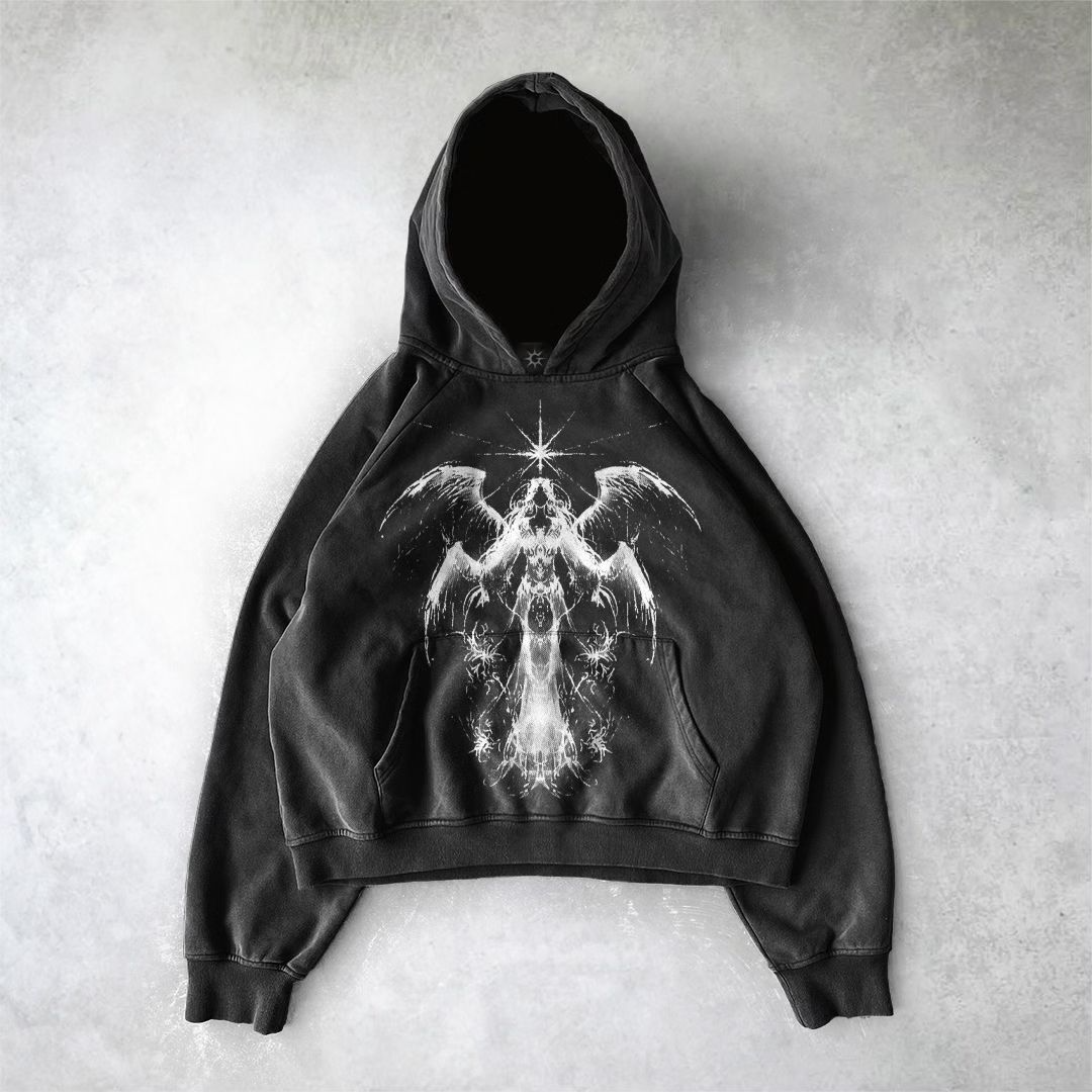 Streetwear Angel Print Hoodie