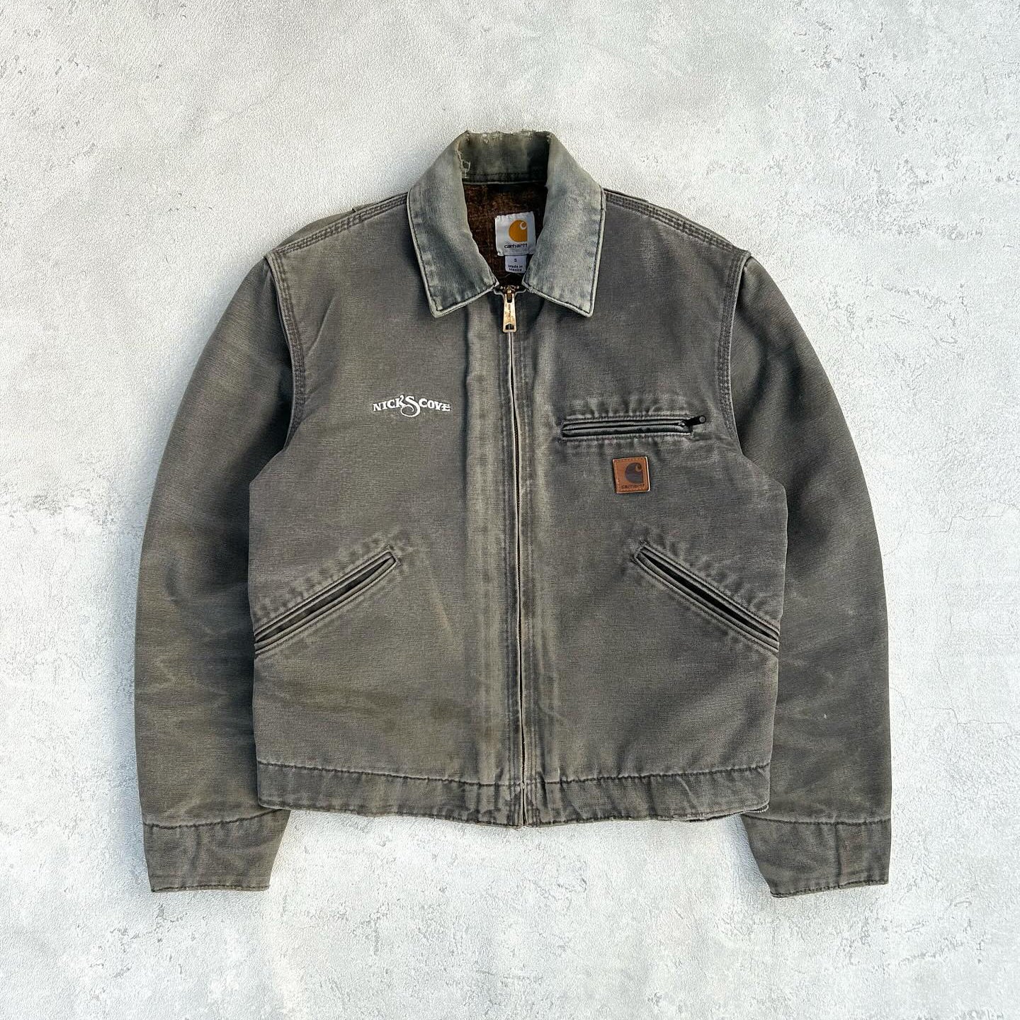 Vintage fleece lapel work jacket