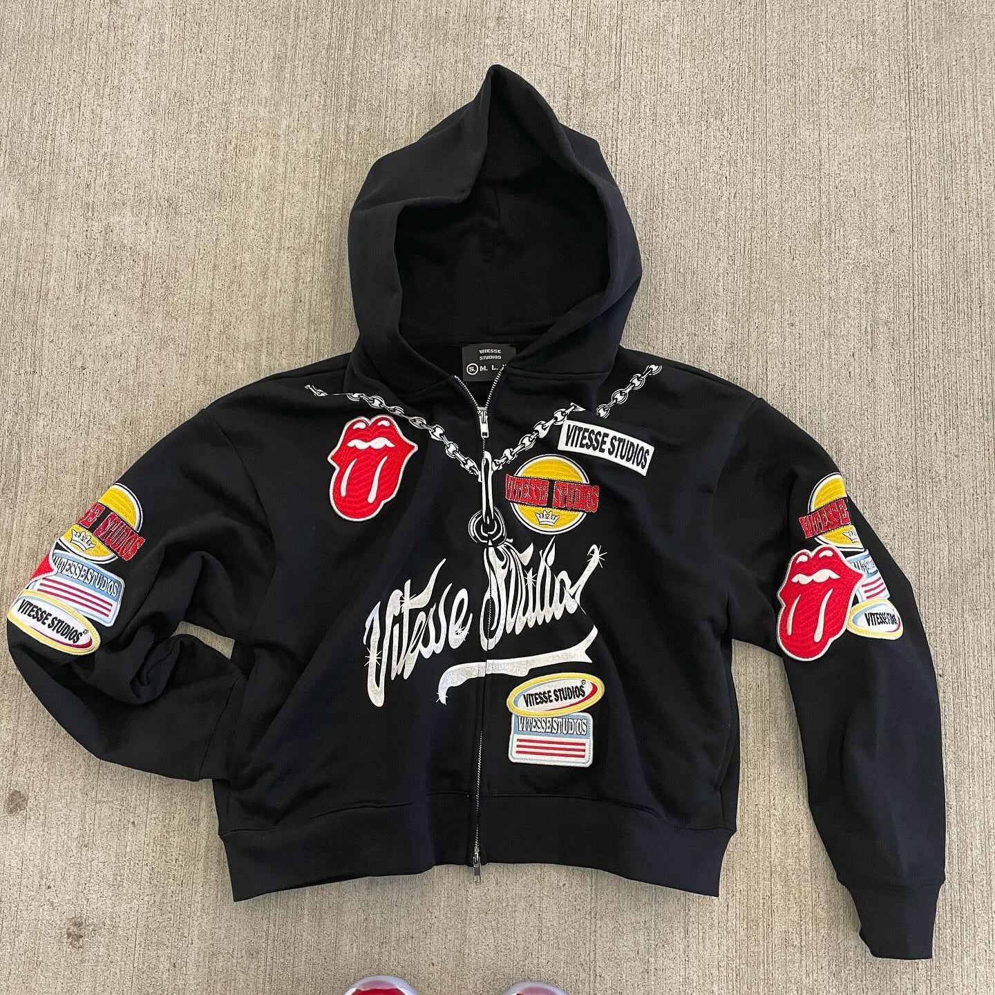 Streetwear Print Zip-Up Hoodie