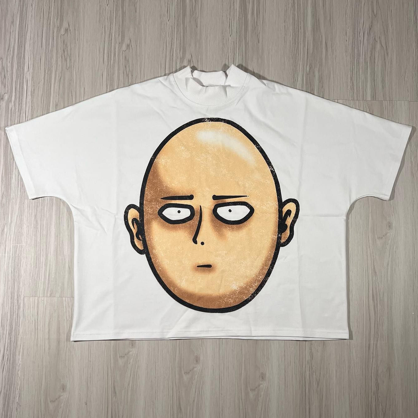 Bald Cartoon Print Short Sleeve T-Shirt