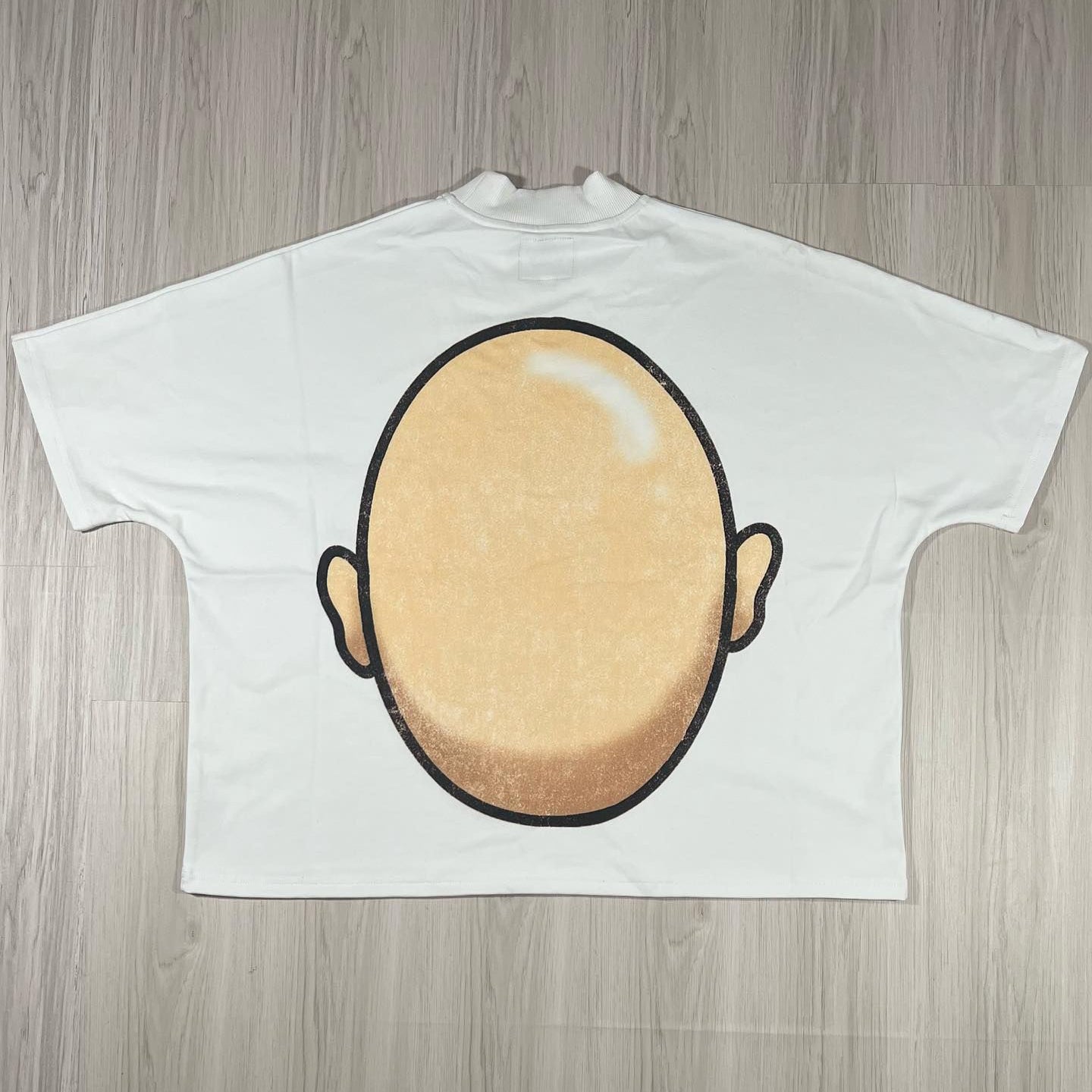 Bald Cartoon Print Short Sleeve T-Shirt