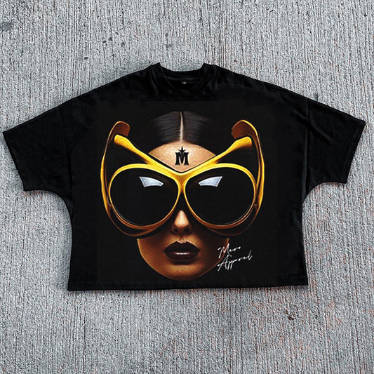 Hip Hop Street Retro Fashion Queen T-shirt