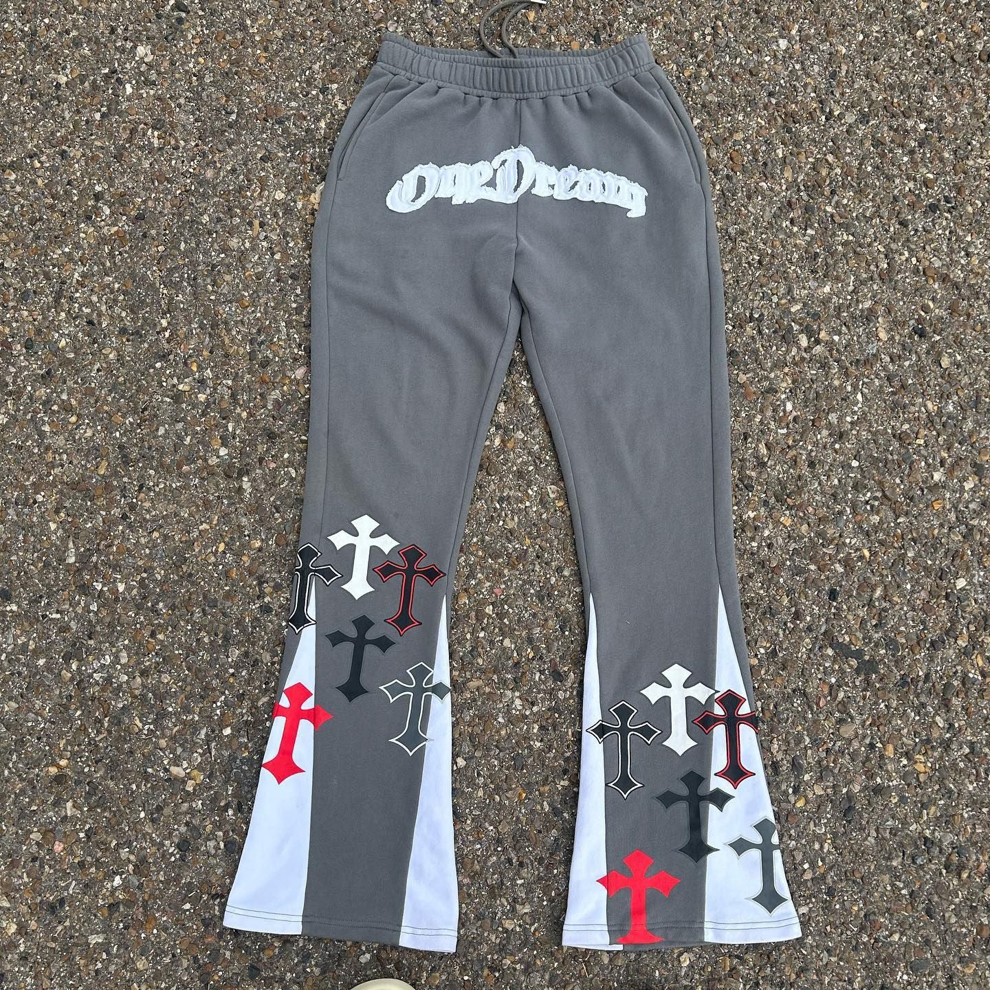 One Dream Cross Print T-shirt Sweatpants Two Piece Set