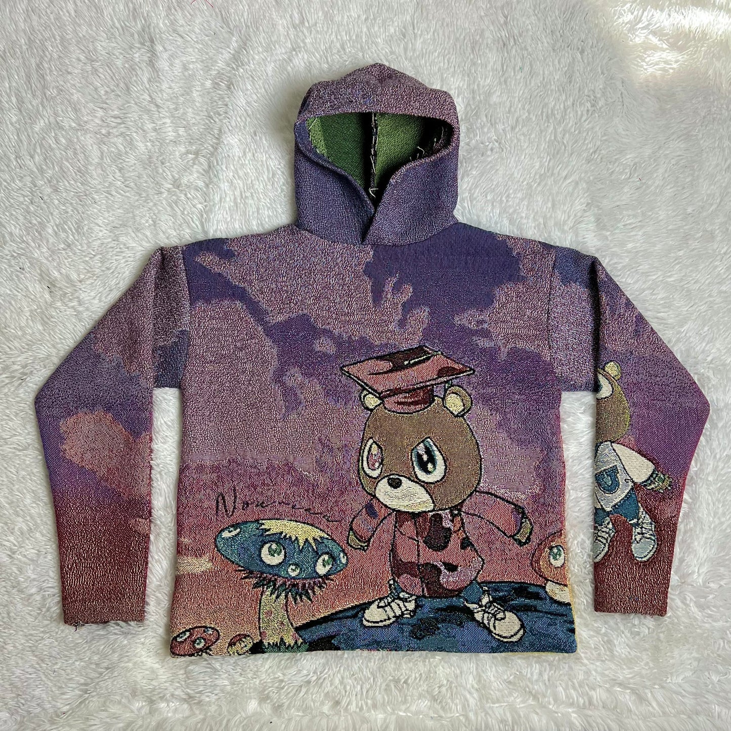 Trendy Cartoon Pattern Tapestry Hoodie