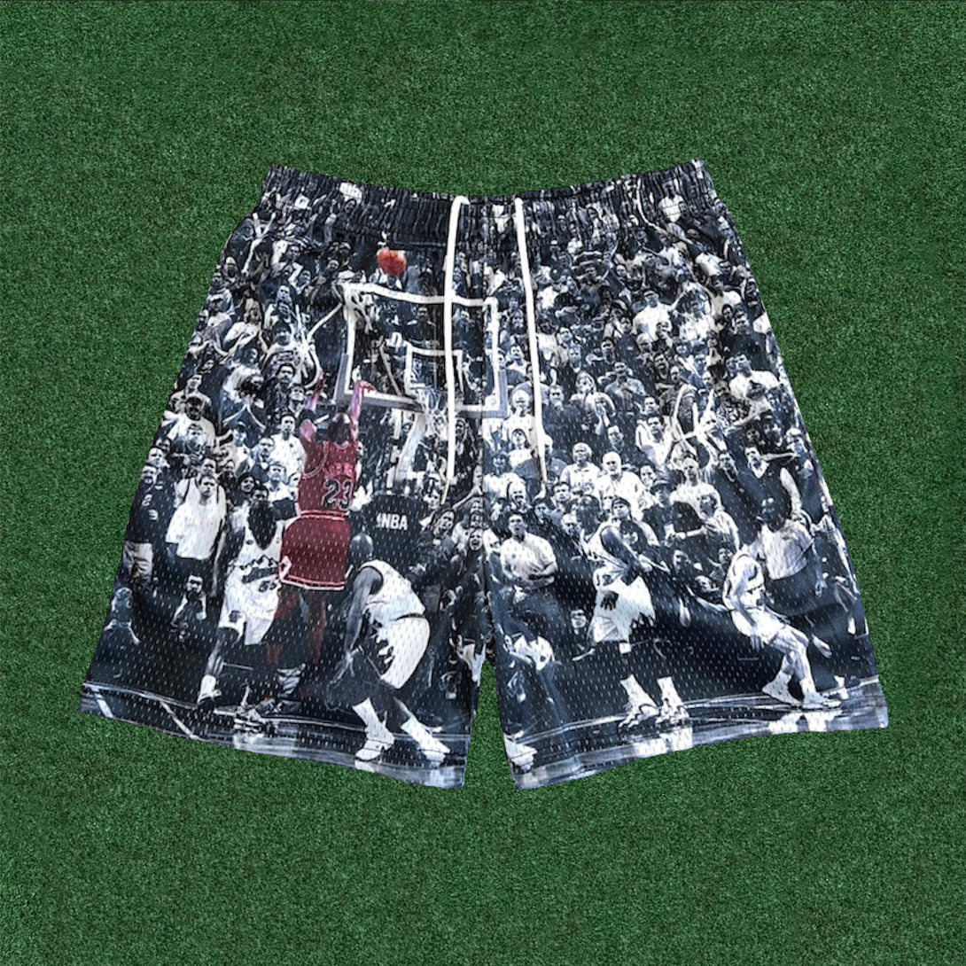 Basketball Champion Print Mesh Shorts