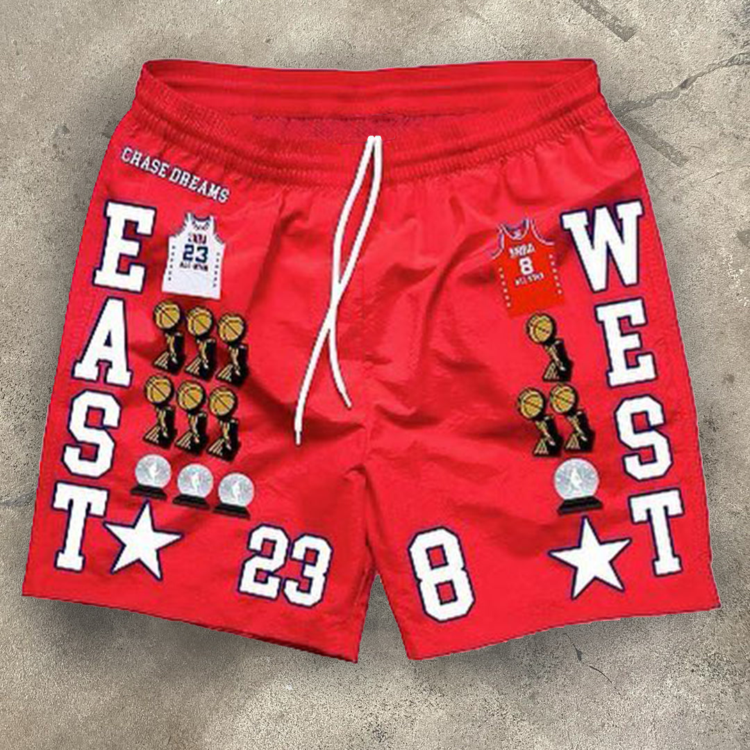 8 consecutive championship basketball shorts