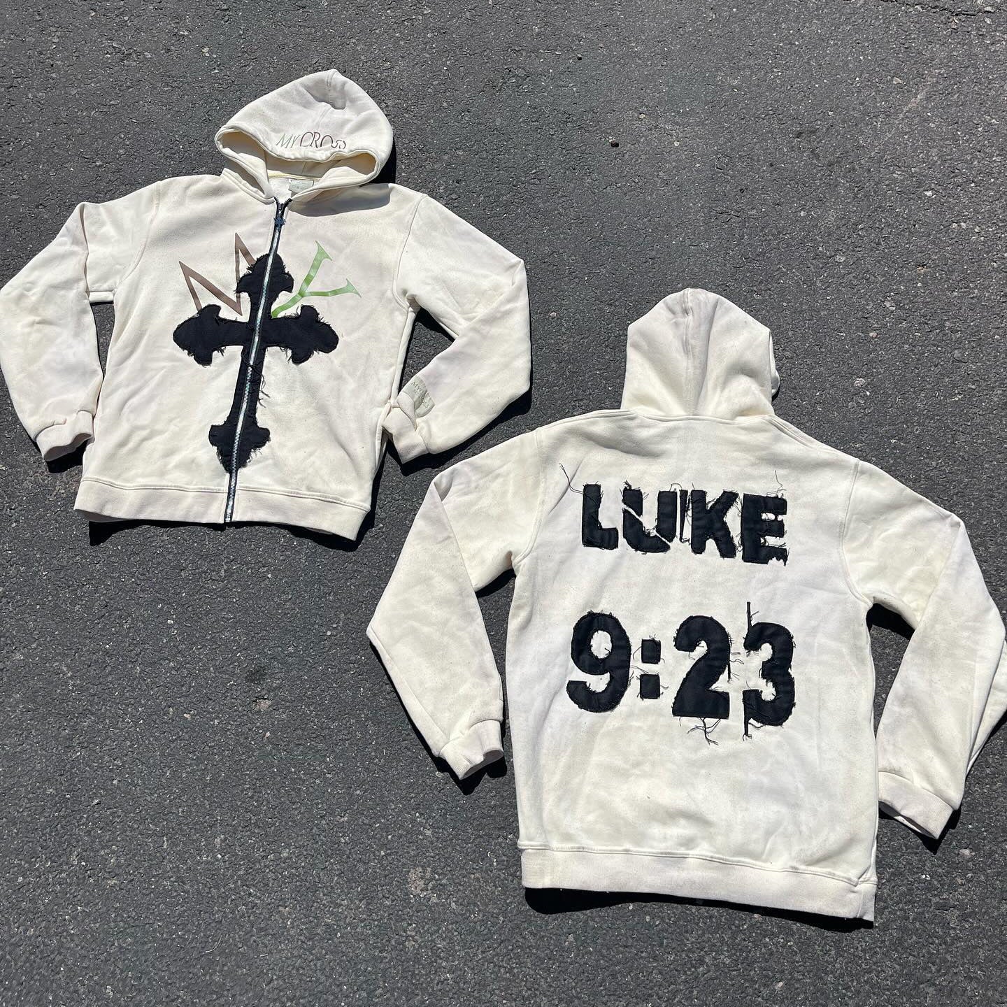 Lucky Cross Casual Streetwear Zip-Up Hoodie