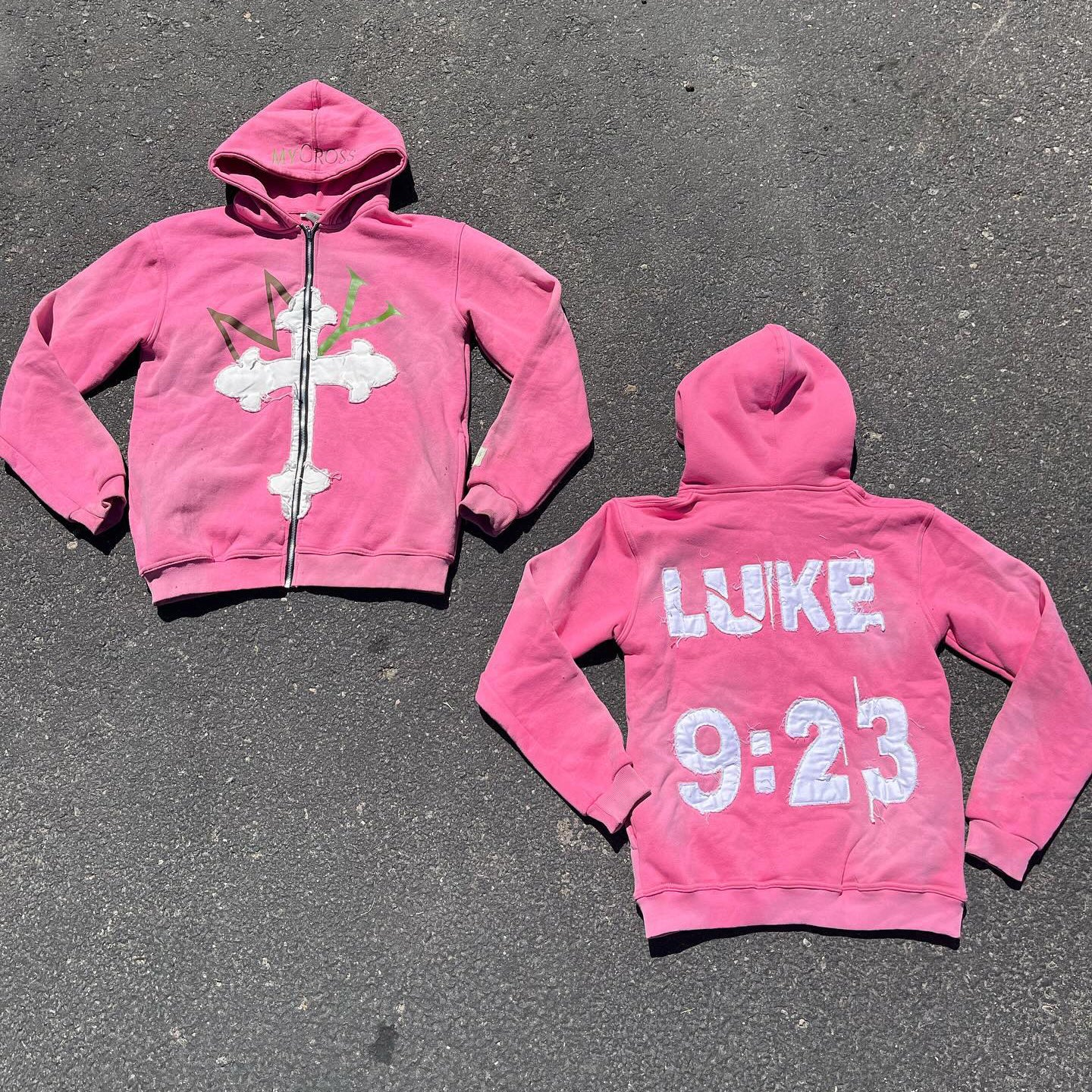 Lucky Cross Casual Streetwear Zip-Up Hoodie