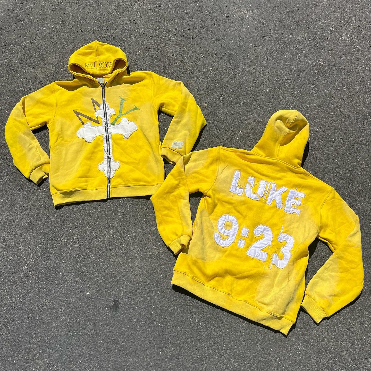 Lucky Cross Casual Streetwear Zip-Up Hoodie