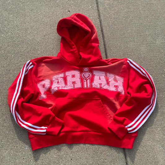 Pariah Striped Print Long Sleeve Hoodies