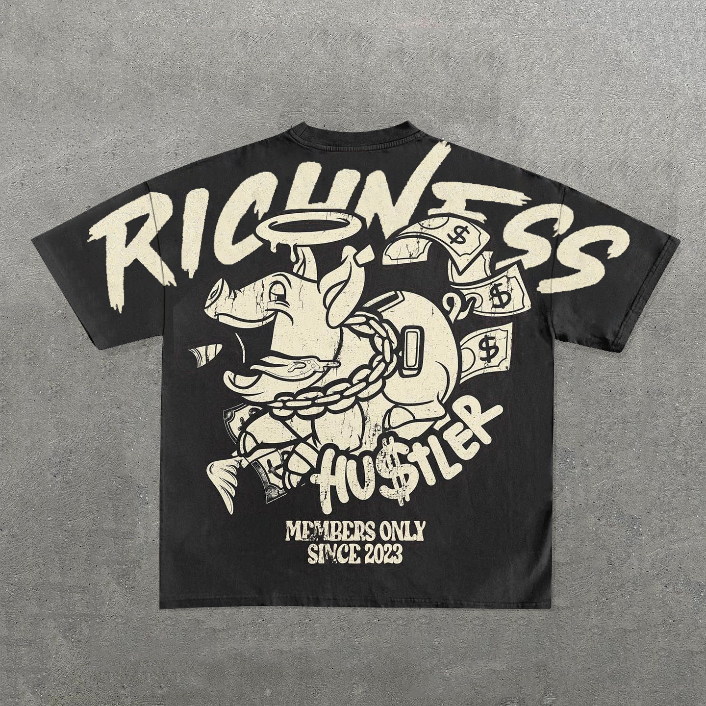 Richness Money Print Short Sleeve T-Shirt