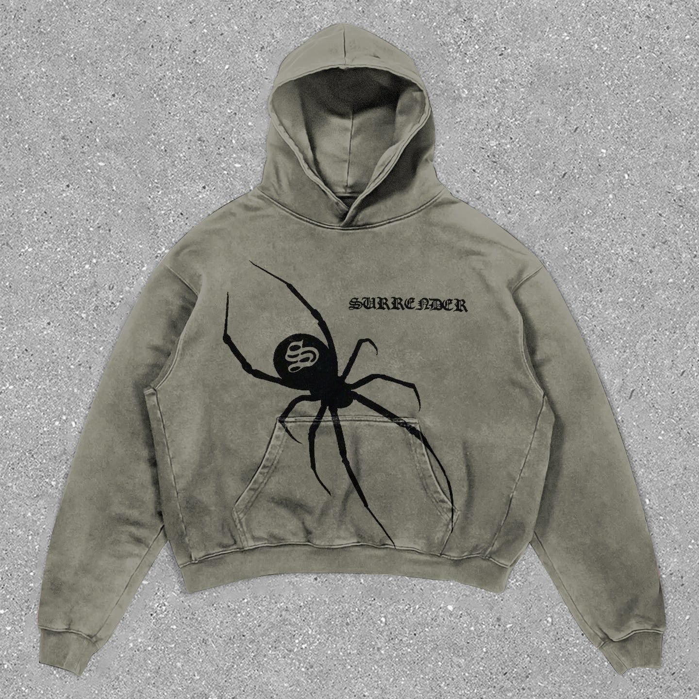 spider print oversized hoodie