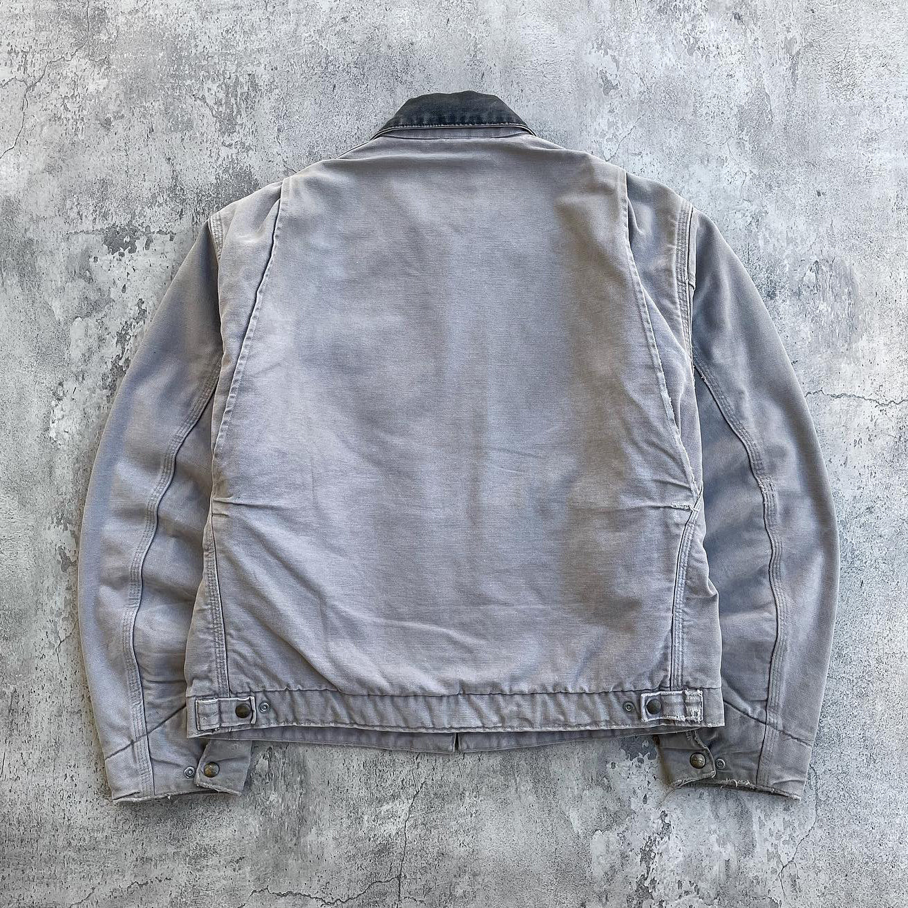 Vintage distressed fleece lapel jacket