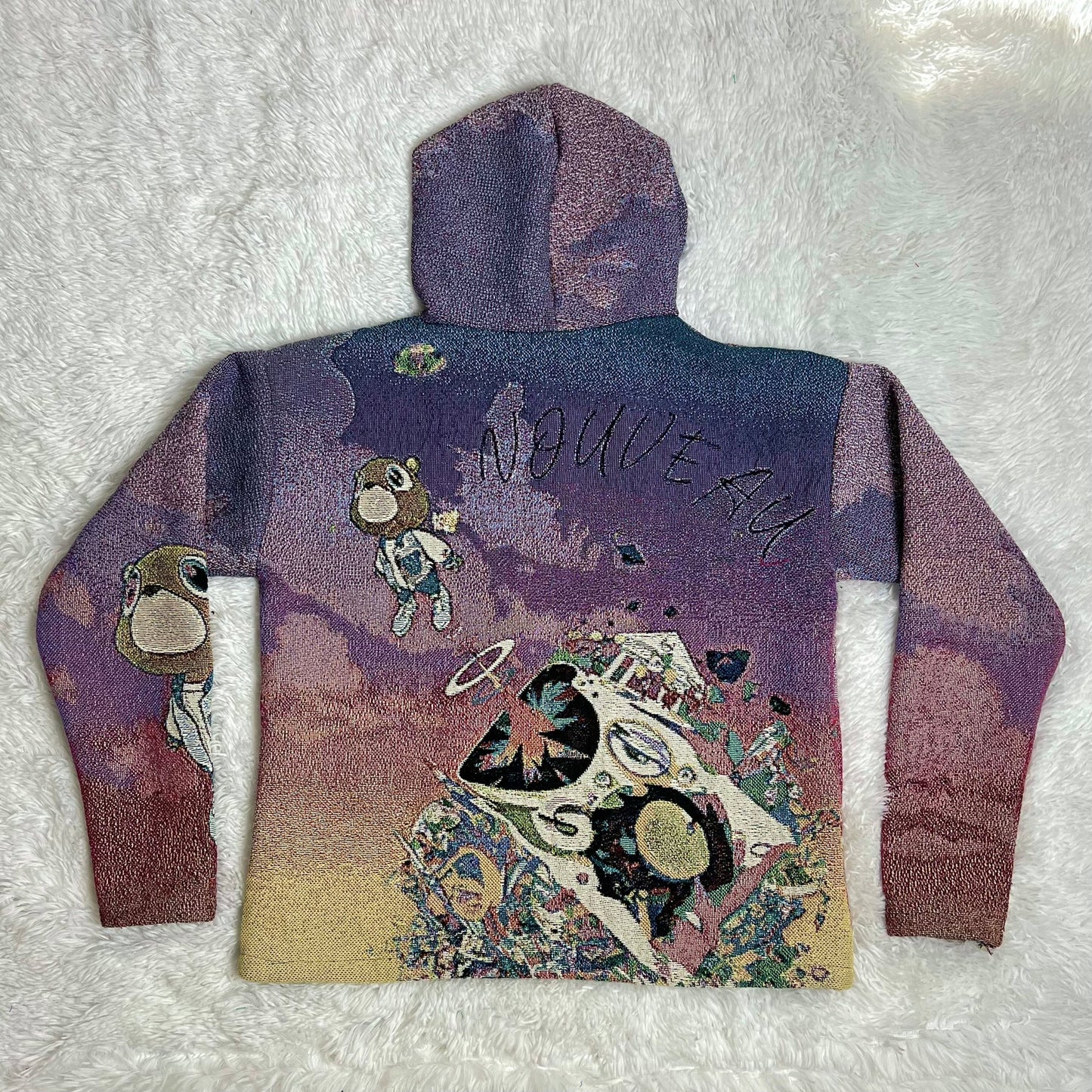 Trendy Cartoon Pattern Tapestry Hoodie