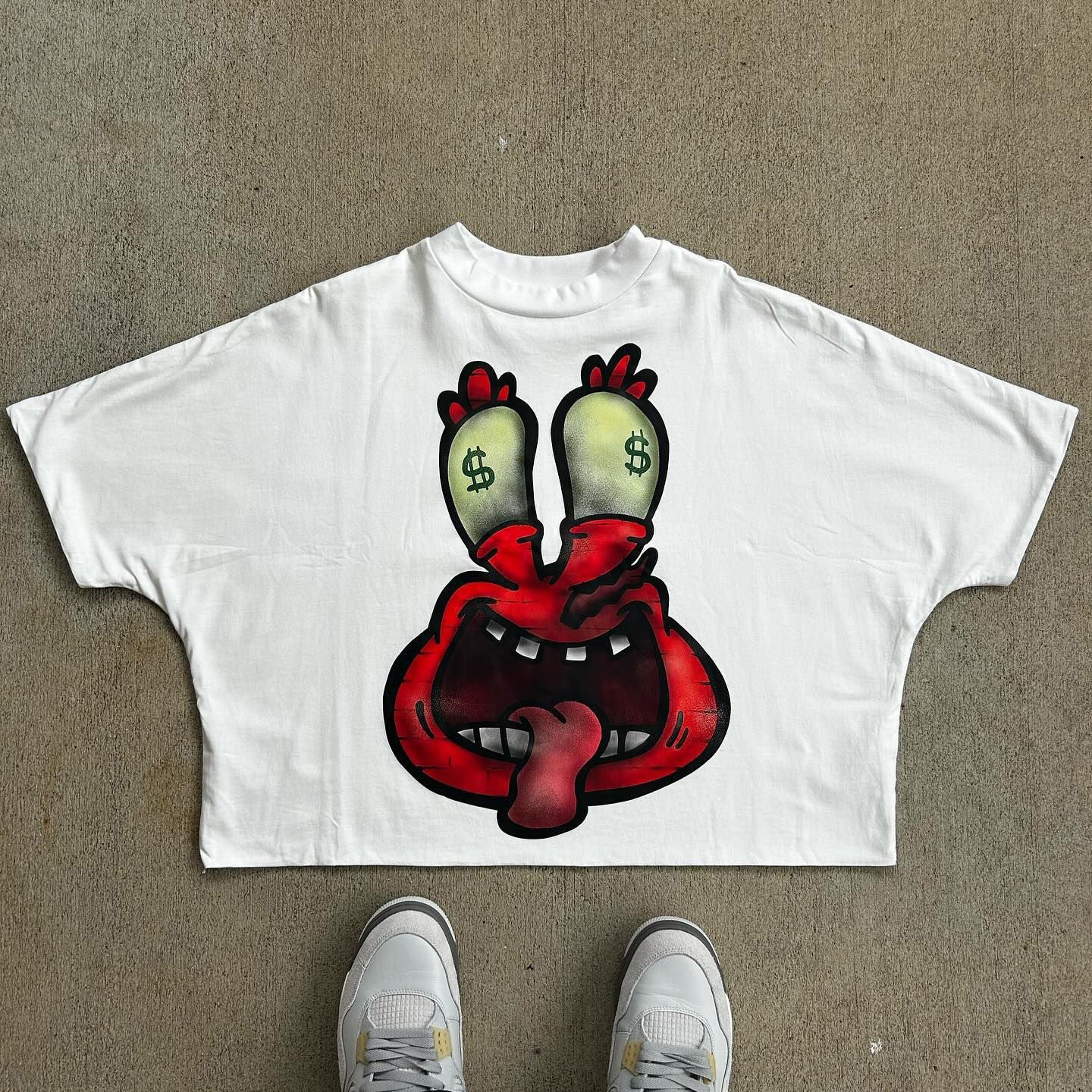 Cartoon Simple Print Short Sleeve T-Shirt